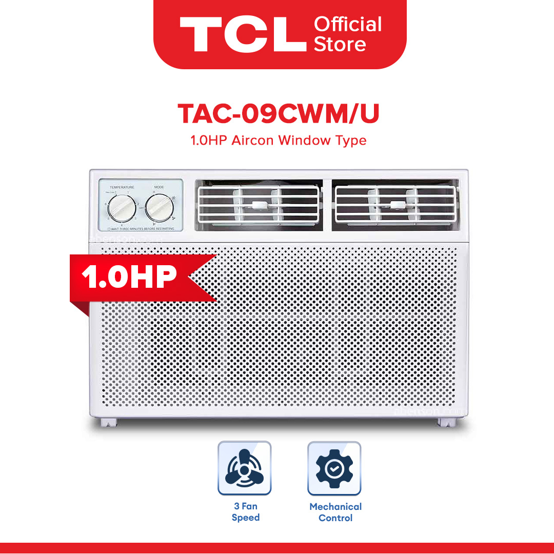 TCL 1.0HP Aircon Window Type TAC09CWM/U (R32 Refrigerant, Auto