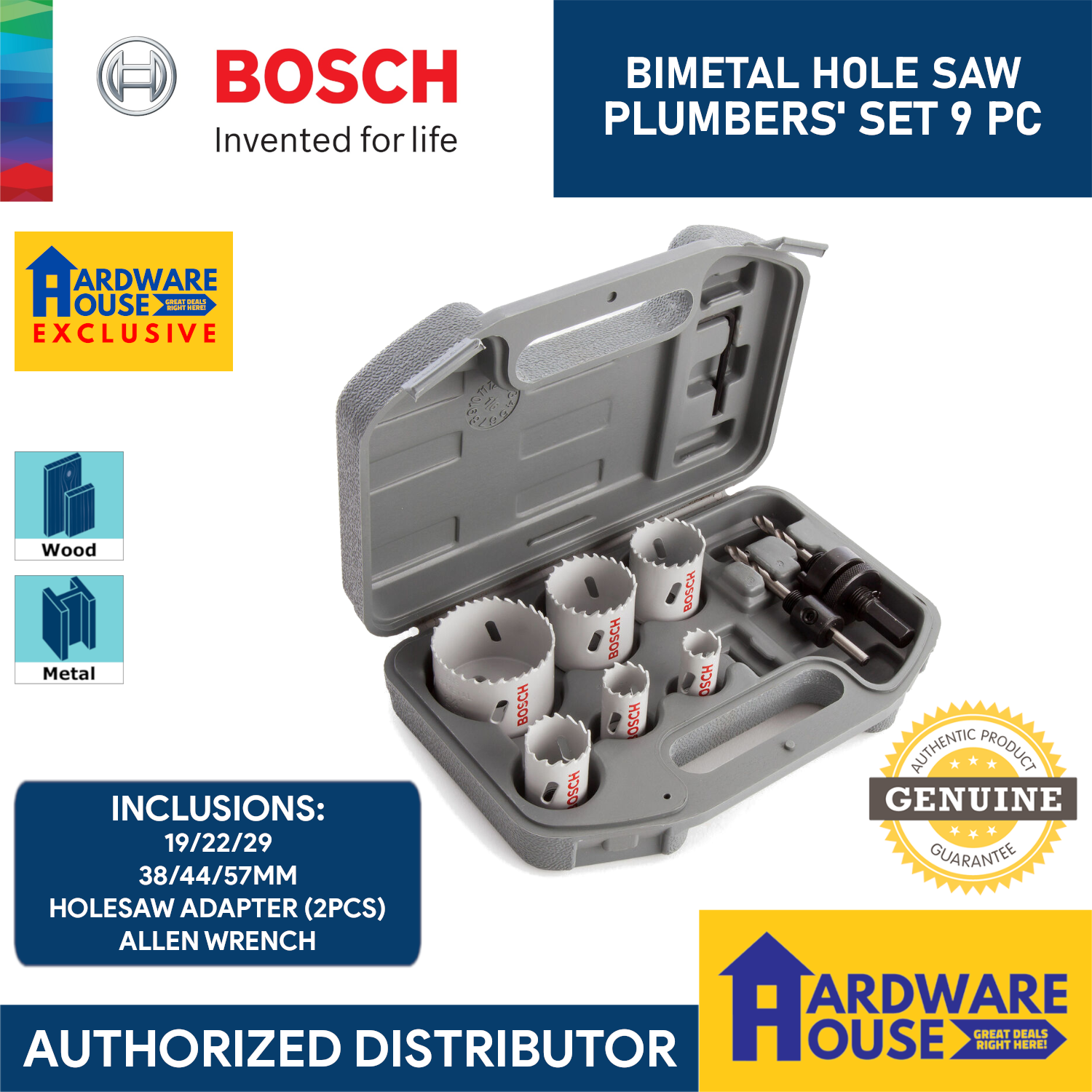 Bosch plumbers hole store saw set