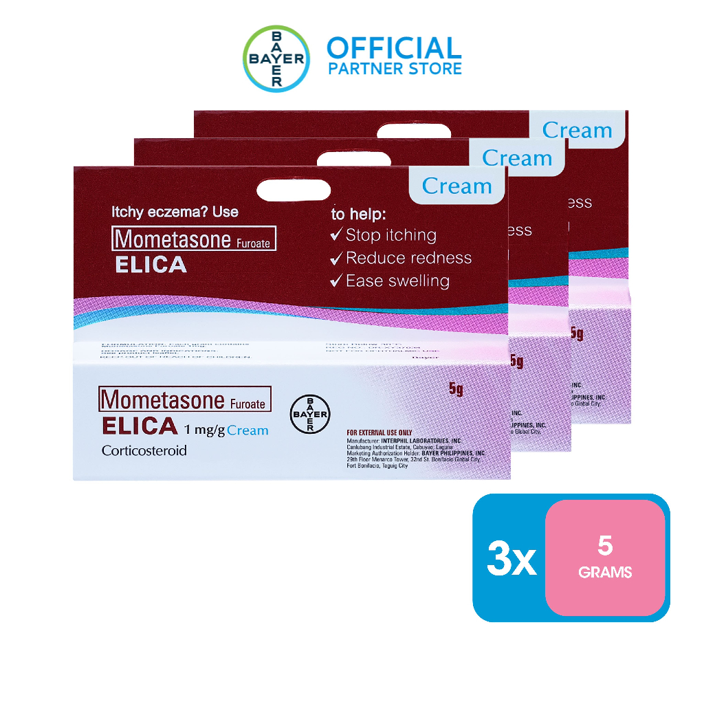 Elica Eczema Topical Steroid Cream 5g x3 | Shopee Philippines