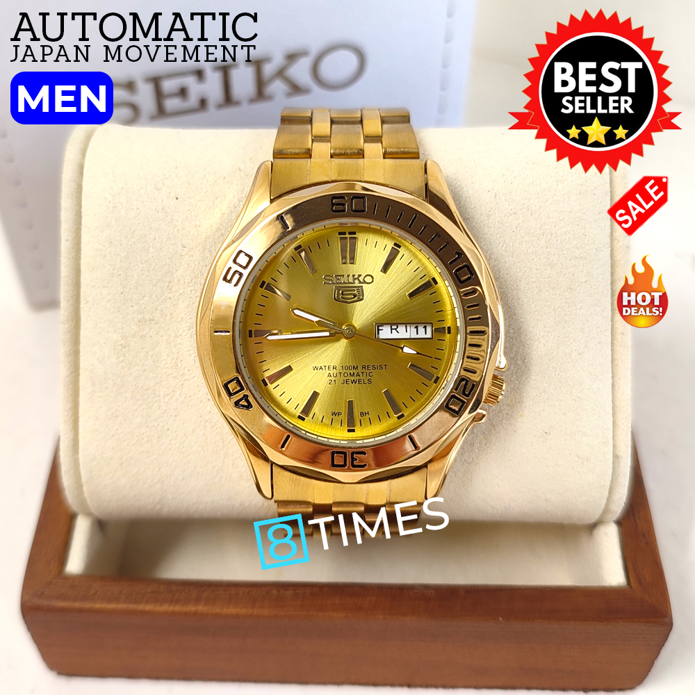 Seiko 5 automatic 21 jewels day date sale