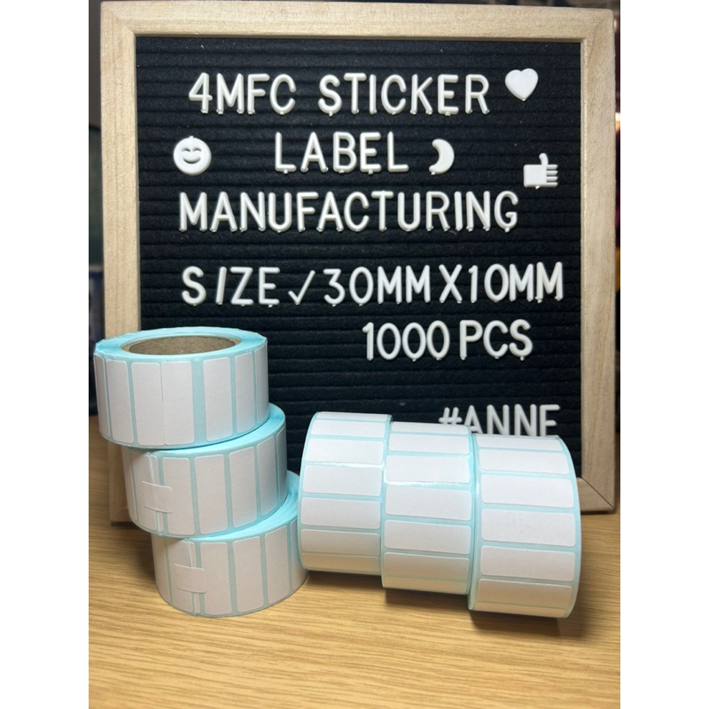 Direct Thermal Adhesive barcode sticker #30x10mm(1000pcs) | Shopee ...