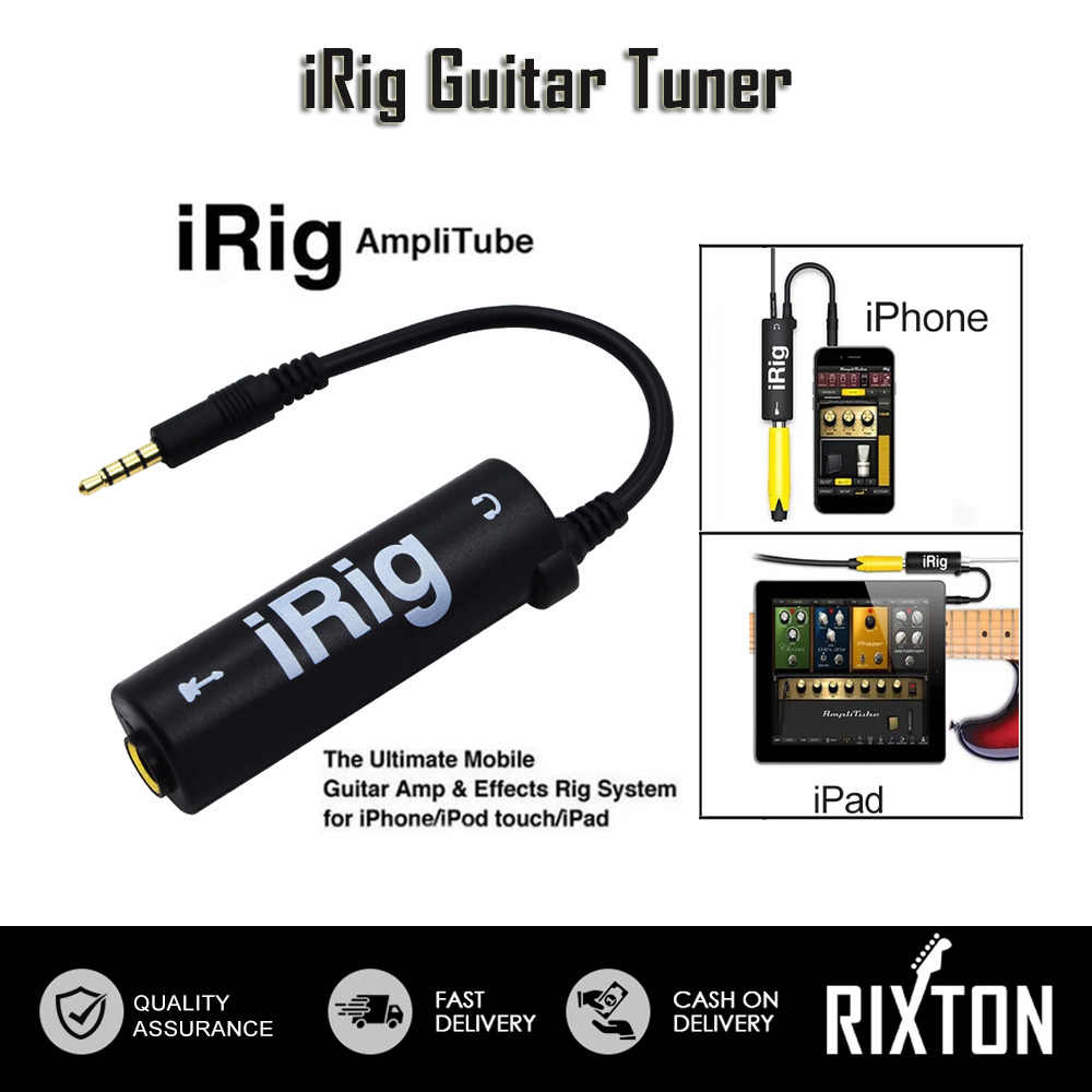 Rixton Music iRig Guitar Interface Converter Replacement Guitar for IOS
