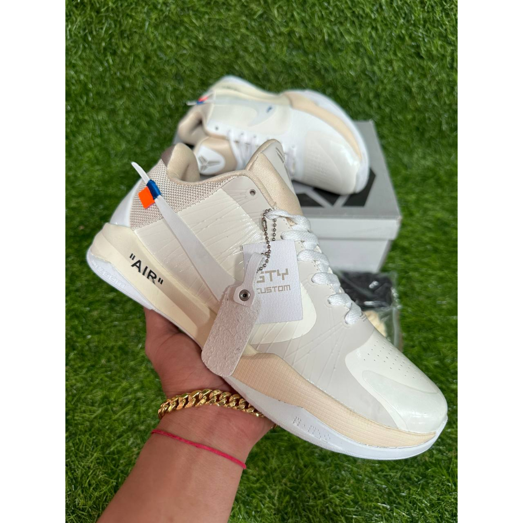 off white NIKE KOBE 5 PROTRO W FREE socks and paper bag