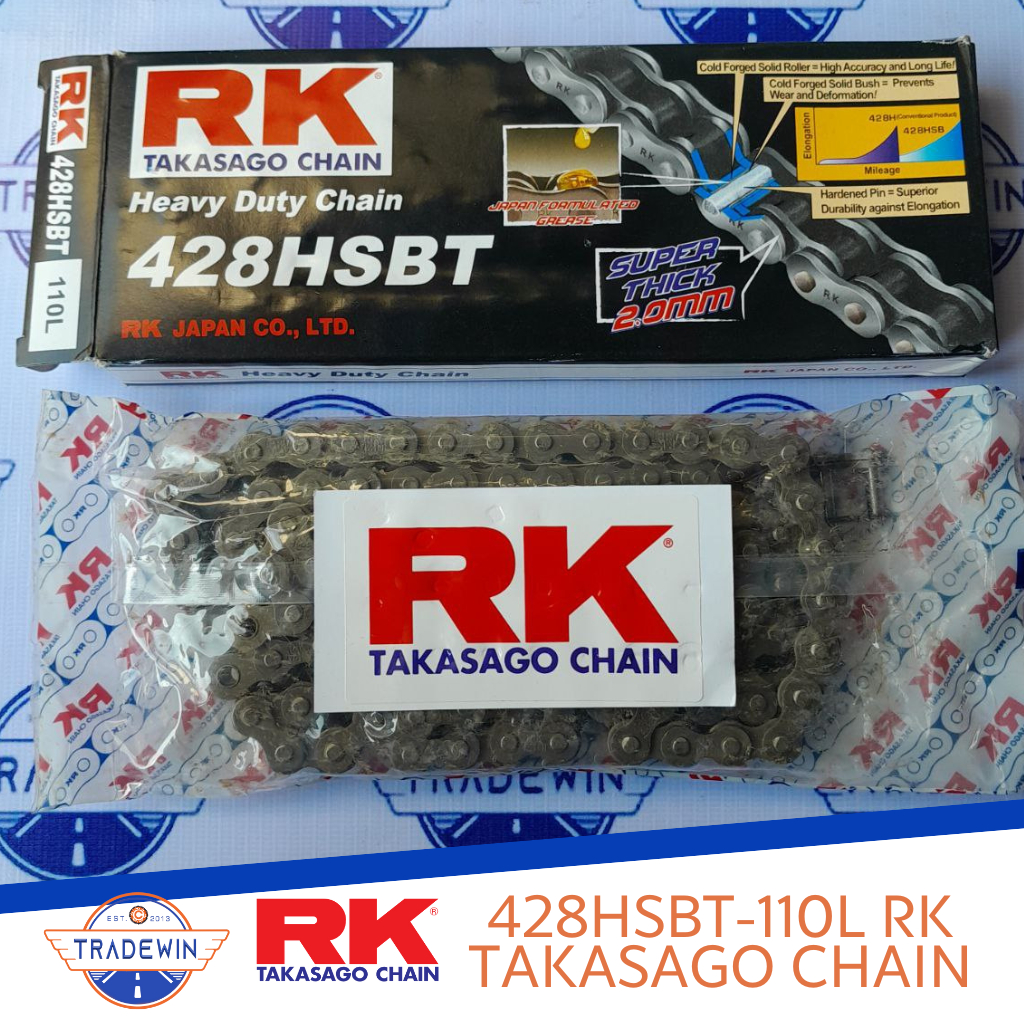 DRIVE CHAIN (RK TAKASAGO) 428H-110L/120L/130L/146L HEAVY DUTY ...