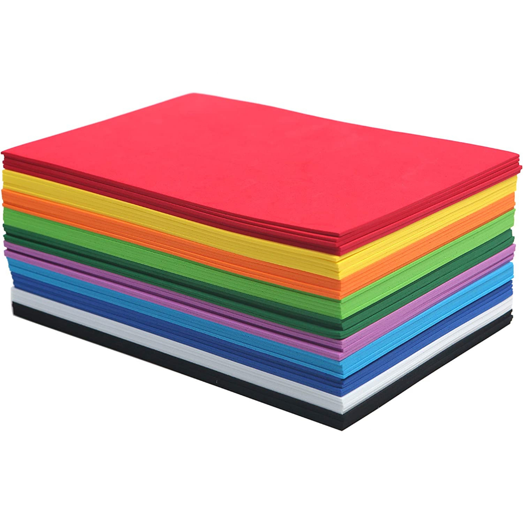 A4 Size 3mm Thick EVA Colored Rubber Sheets Vibrant, Durable