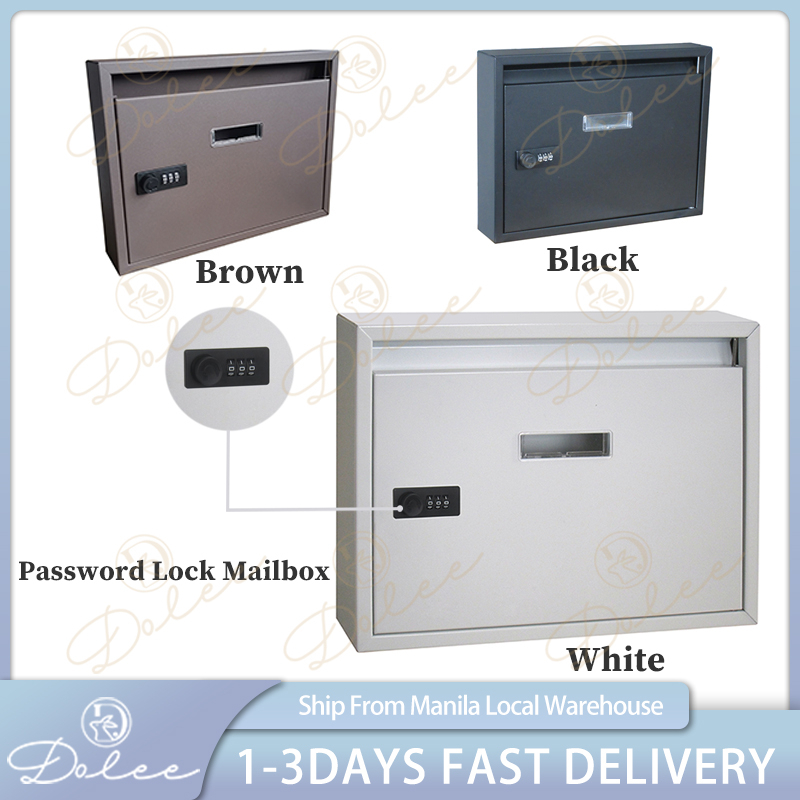 Letter Mailbox Post box with waterproof and Lockable Box with European