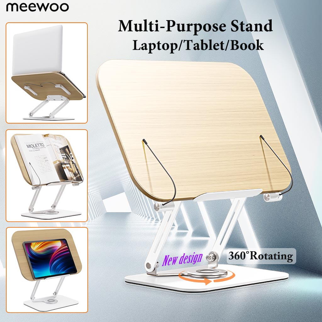Meewoo Laptop Stand Book Stand for Reading Holder Ergonomic Design ...