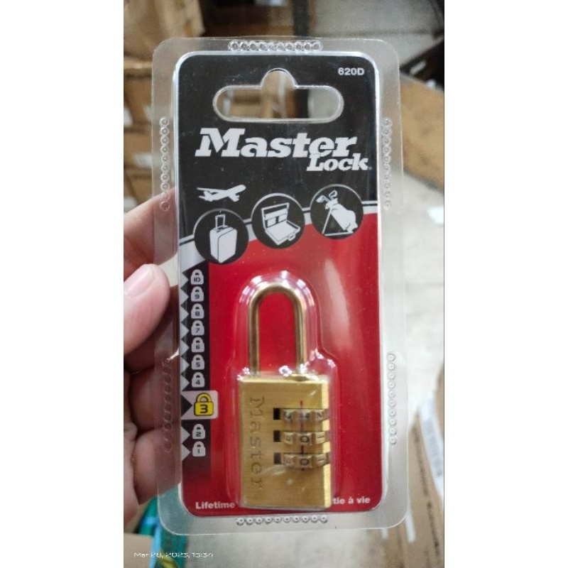 Master Lock Combination Padlock resettable 3 digits 620d 20mm 630D 30mm ...