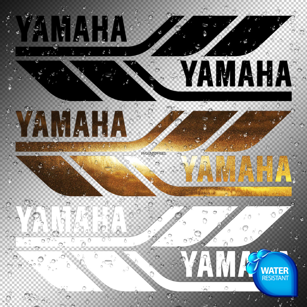 Stickers | 2x Yamaha Logo | Racing | Decals | Stripes | Fairings
