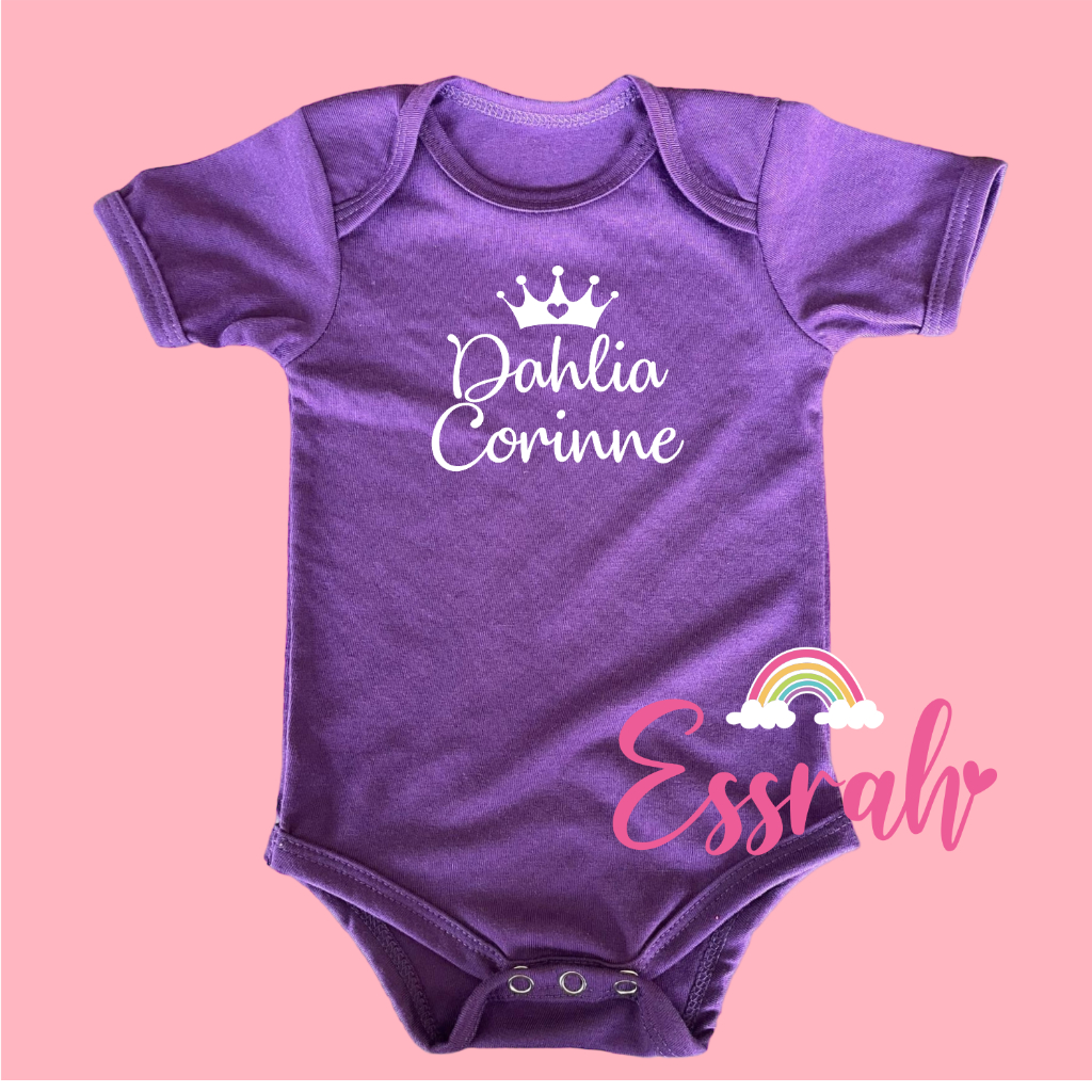 Crown Print Onesie