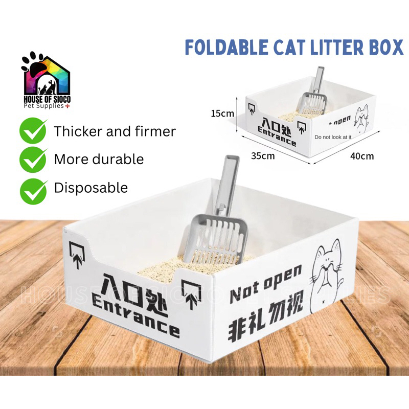 Foldable Cat Litter Box For Travel/ Camping Shopee Philippines