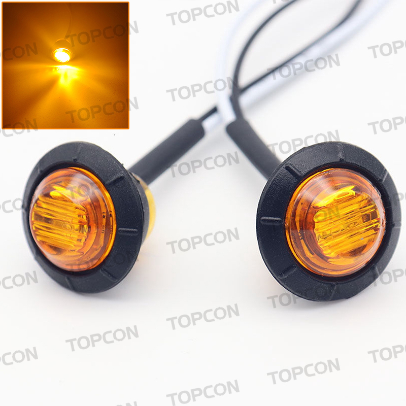 1pcs 3LED Round Truck Side Light Indicator Light Tail Light For Car ...