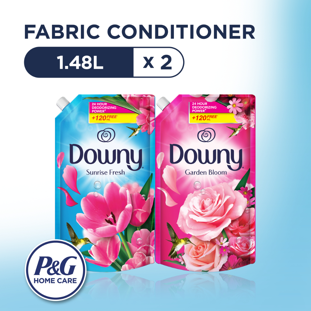 Downy Fabric Conditioner Sunrise Fresh Garden Bloom 1.48L Refill x 2