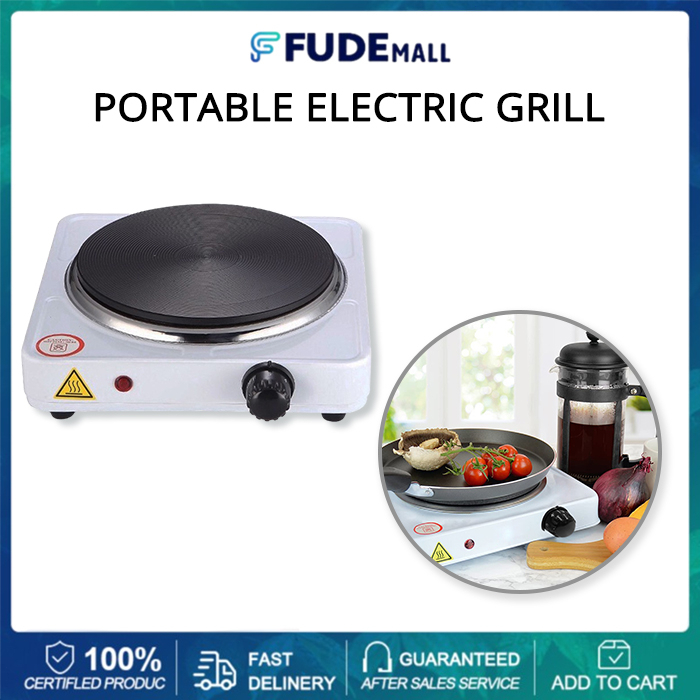 FUDE Furnace Hot Plate 500W Cooktop Single Electric Burner Portable Hot Plate Travel Cook Stove