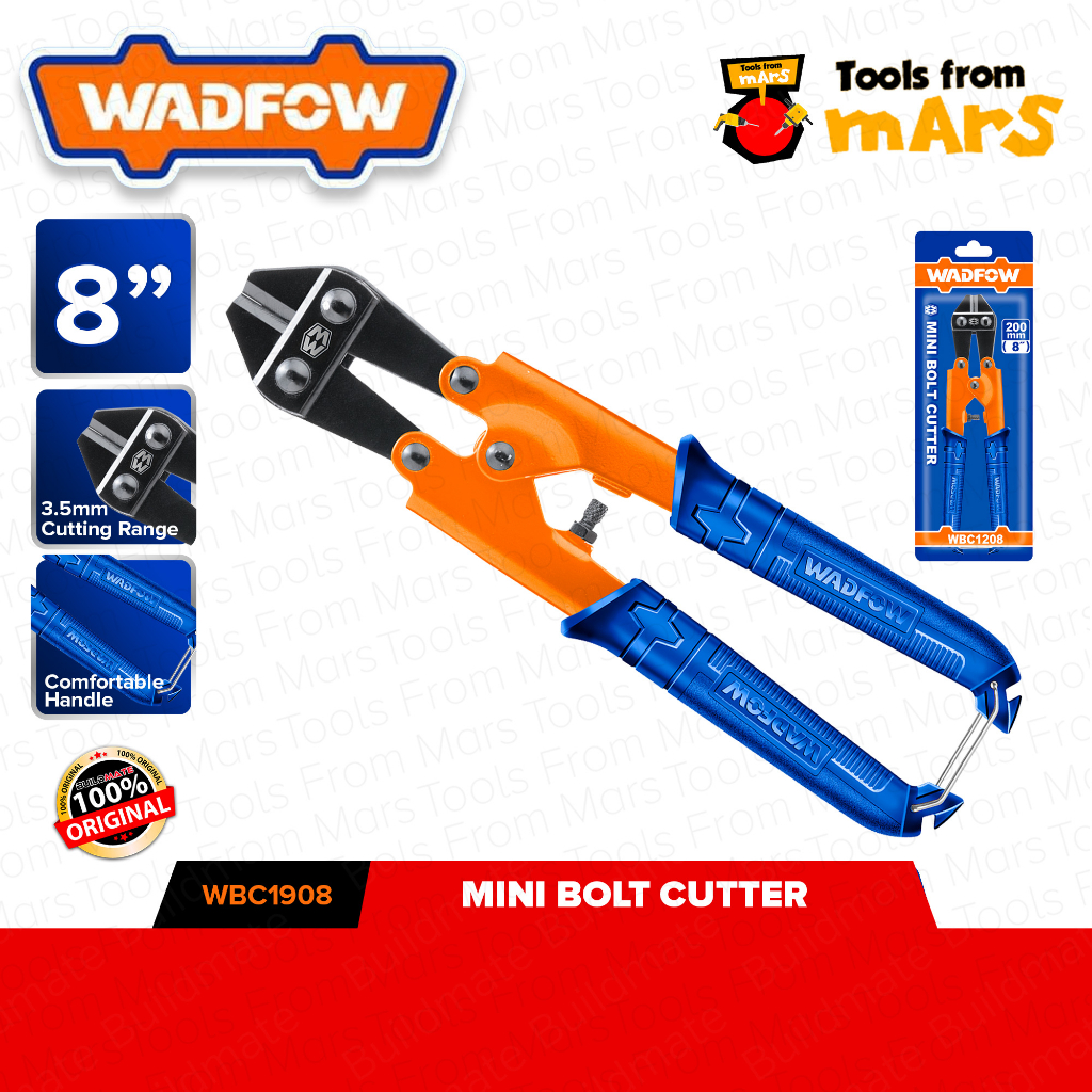 Wadfow Mini Bolt Cutter 8" Inch Bolt Cable Chain Cutter Link Fence