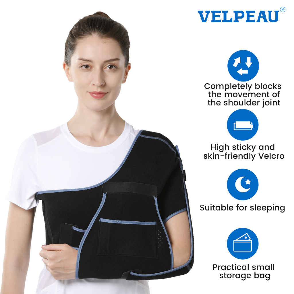 VELPEAU Arm Sling Shoulder Brace for Men & Women Immobilizer for Injury