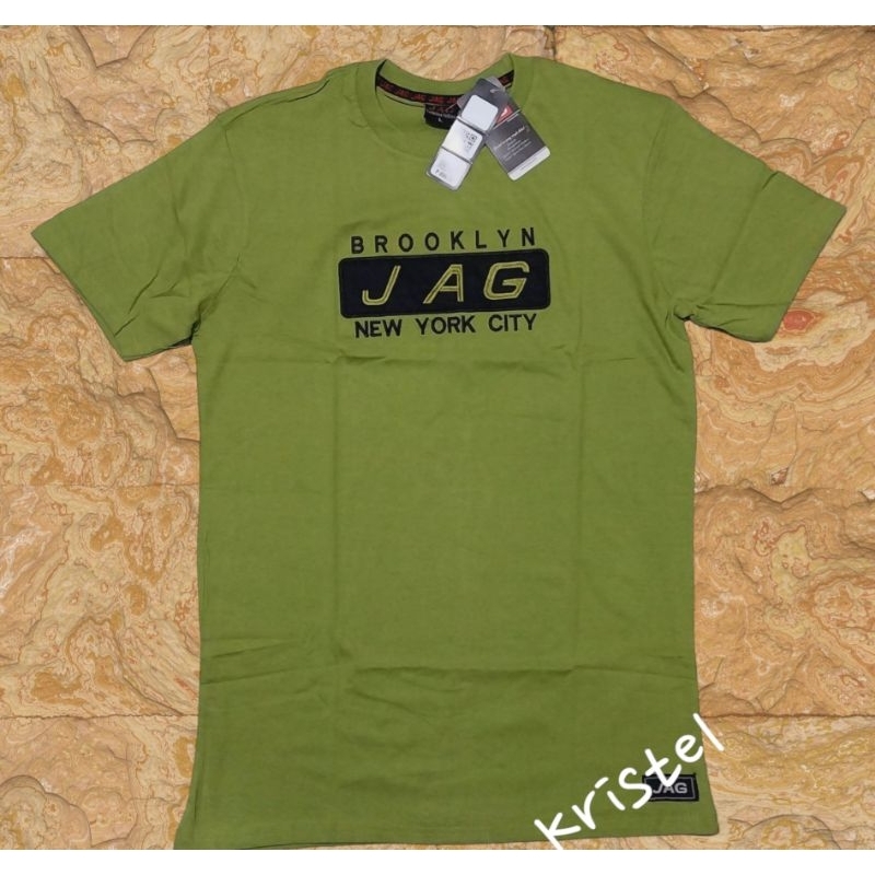 Jag Men S T Shirt Branded Overrun Embroidery Print Shopee Philippines