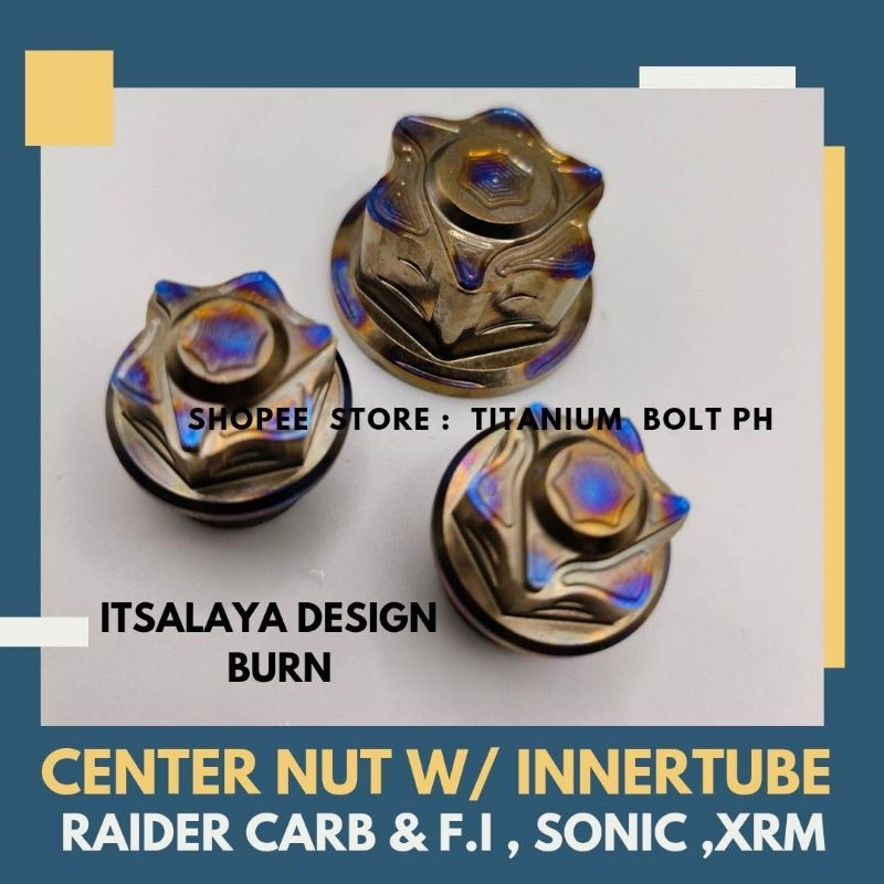GR5 TITANIUM BOLTS, CENTER NUT WITH INNERTUBE 1 SET 3PCS | Shopee ...