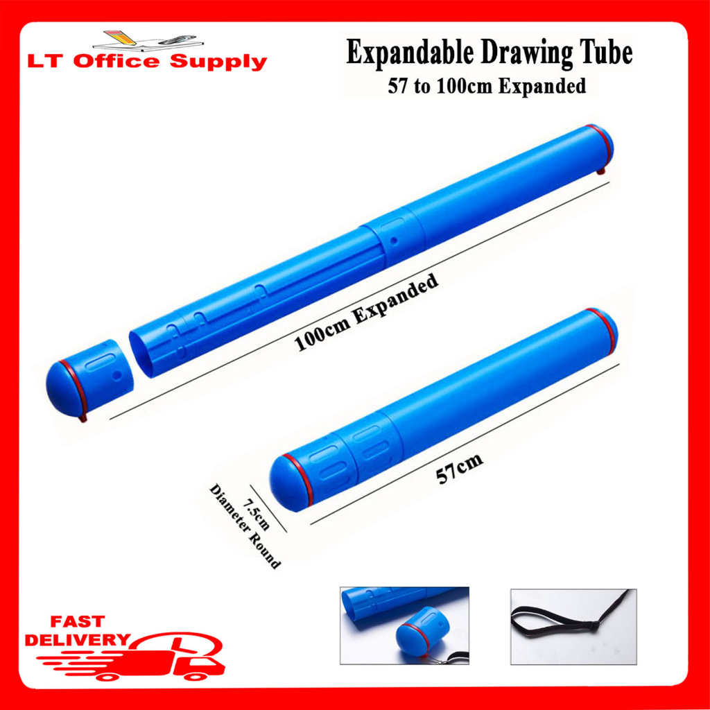 Adjustable Drawing Tube Telescopic Painting Tube Art Supplies Blue ...