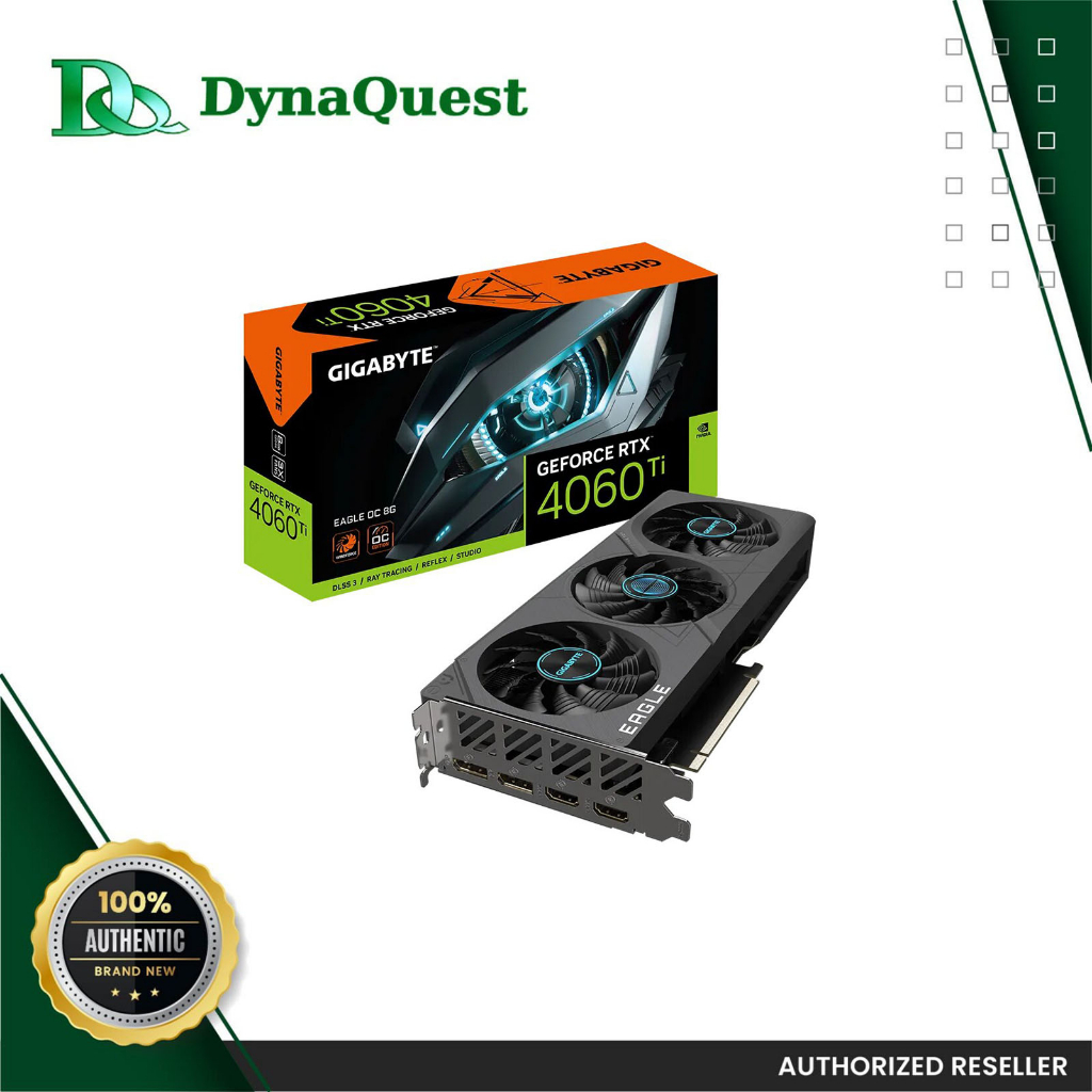 Gigabyte RTX 4060 TI Eagle OC 8GB Graphics Card GV-N406TEAGLE-OC-8GD ...