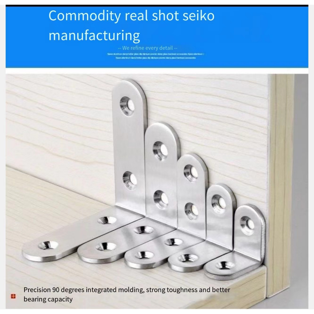 10pcs 304Stainless Steel Corner Code Angle steel Angle bracket L ...