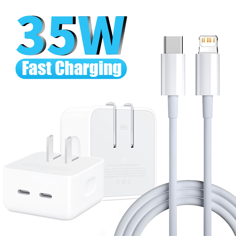 35W Dual-port PD Charger Foldable Head TYPE-C Fast Charging Adapter ...