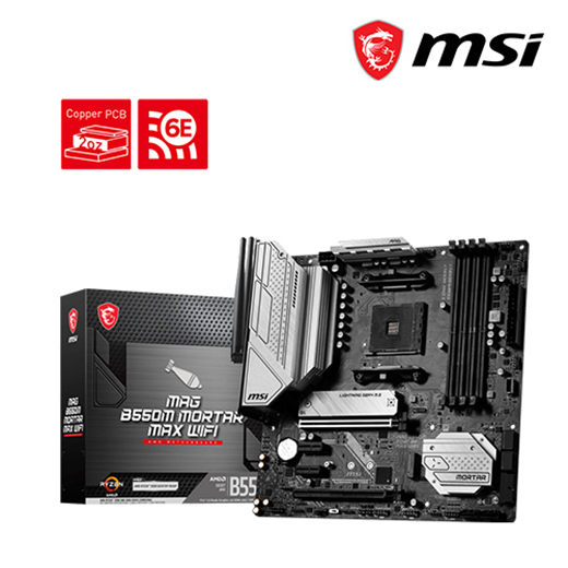 Msi Mag B550m Mortar Max Wifi Motherboard - Amd B550 (socket Am4 