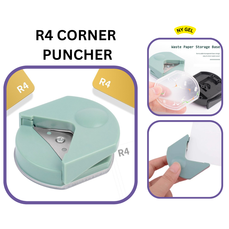 Paper Corner Rounder 3 in 1 （R4mm+R7mm+R10mm）， Corner Punches for Paper