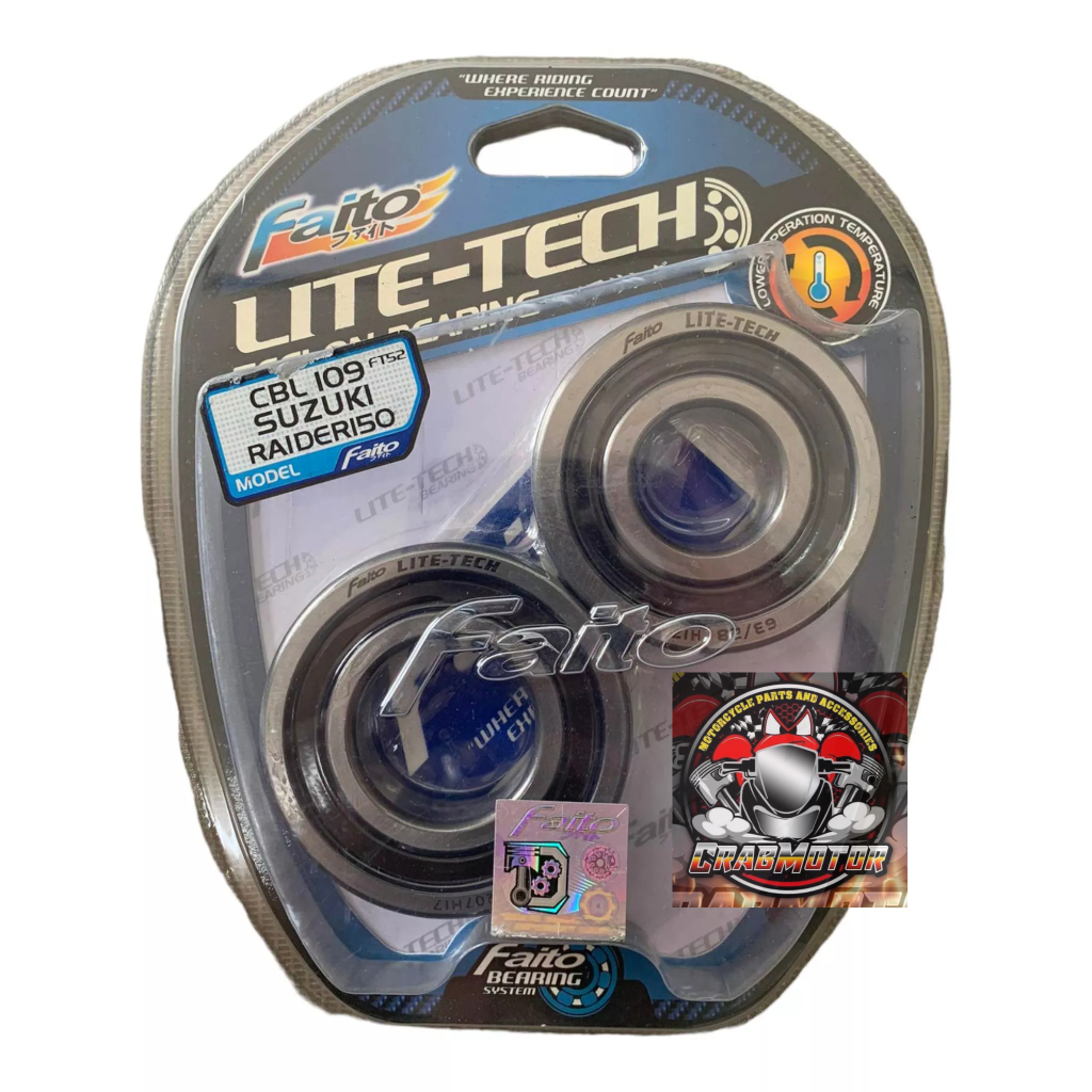 FAITO Crankshaft Bearing Raider 150 Carb (Lite Tech) Shopee Philippines