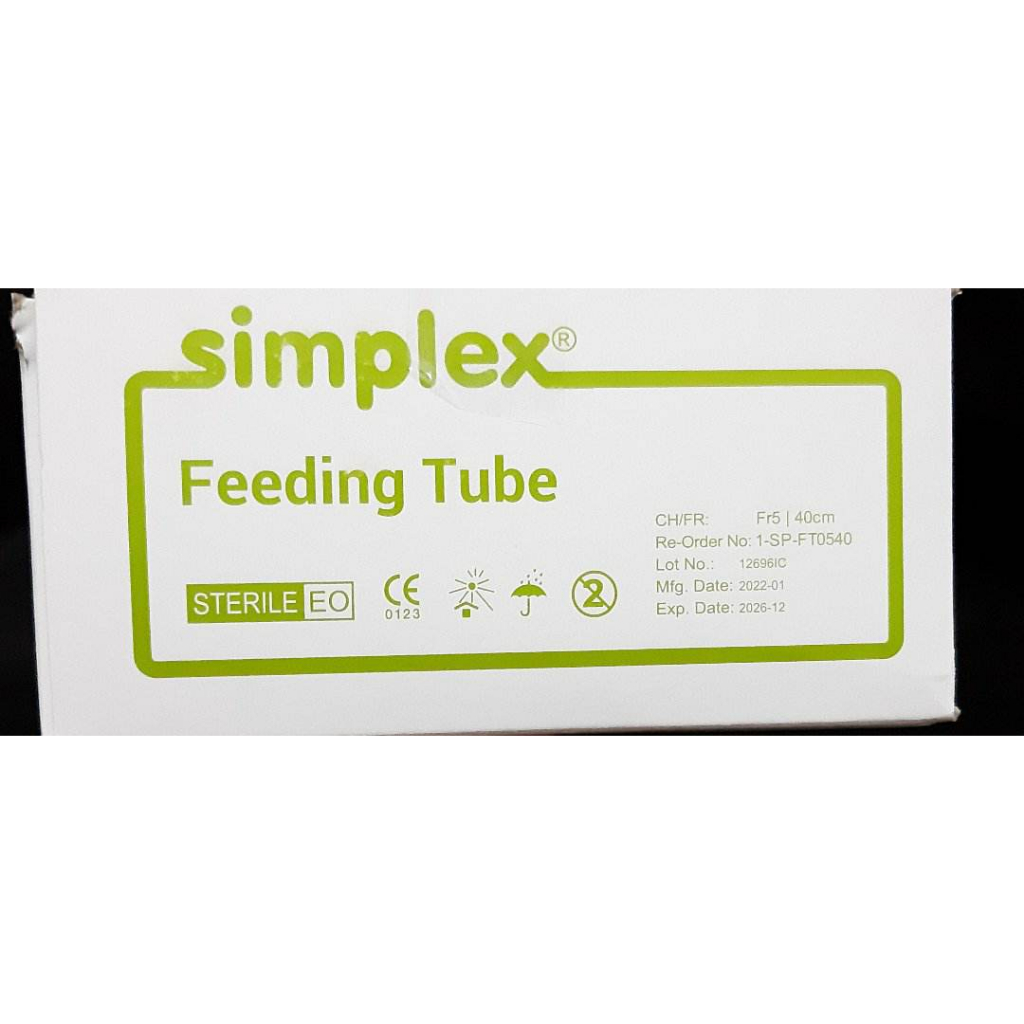 SIMPLEX STERILE FEEDING TUBE SIZE Fr5/40cm | Shopee Philippines