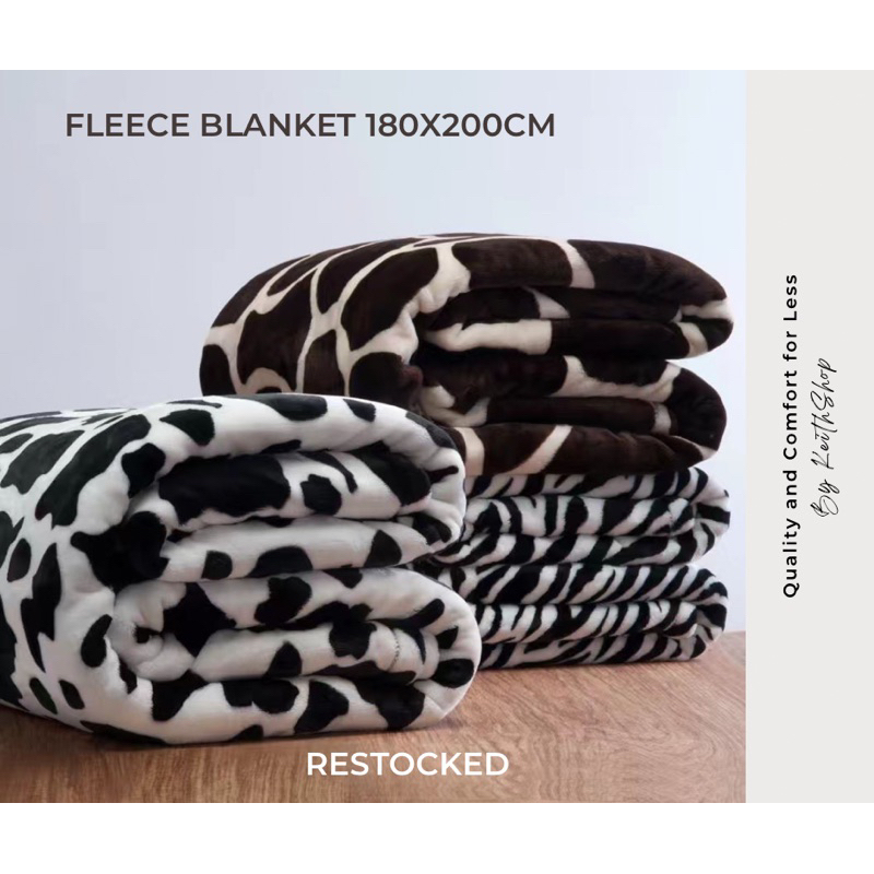Queen Size Fleece blanket Printed Shopee Philippines