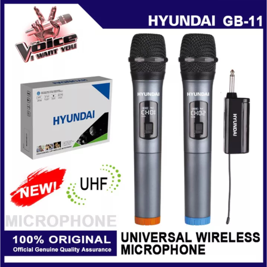 HYUNDAI GB-11 wireless microphone outdoor live recording song one drag ...