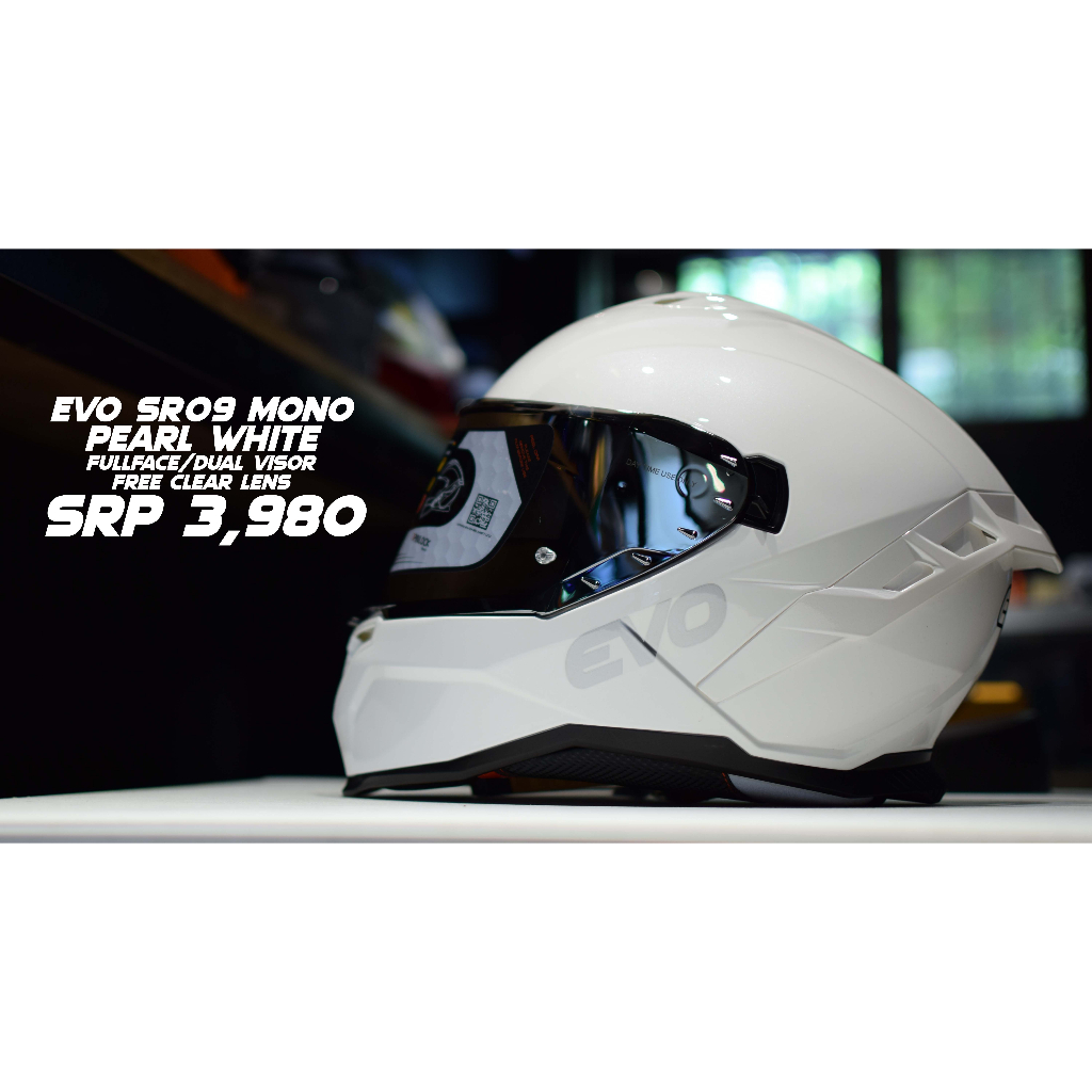 Evo SR09 Mono (Fullface, dual visor, Free clear lens) | Shopee Philippines