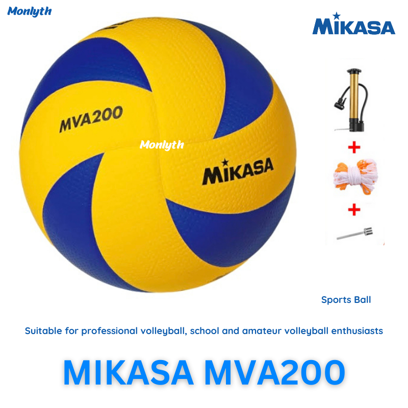 MIKASA MVA200 Volleyball Game Ball Competition Size 5 with Freebies ...