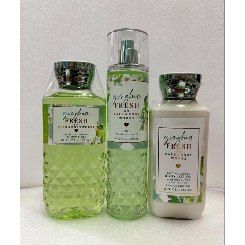 Bath & Body Works Gingham Fresh Body Mist - Lotion - Shower Gel ...