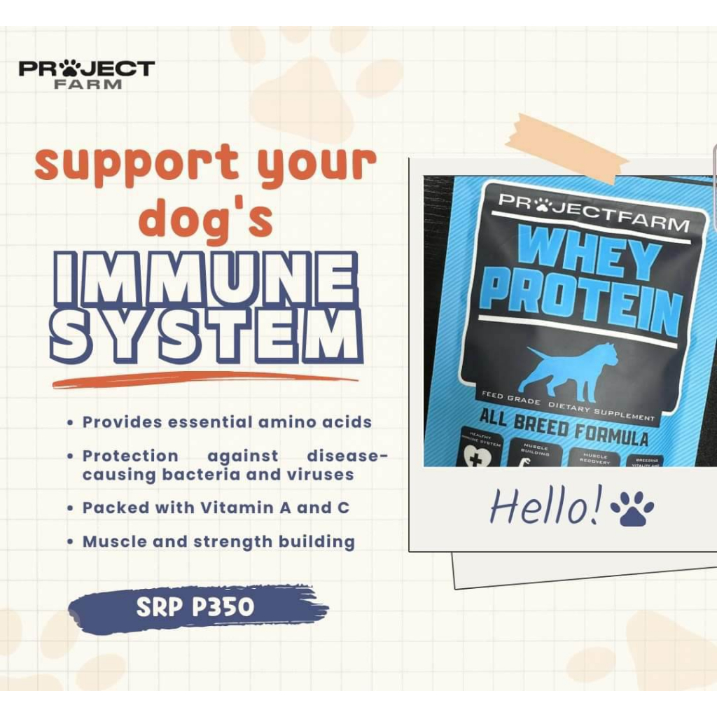 PROJECT FARM WHEY PROTEIN FOR DOGS 250 GRAMS Shopee Philippines