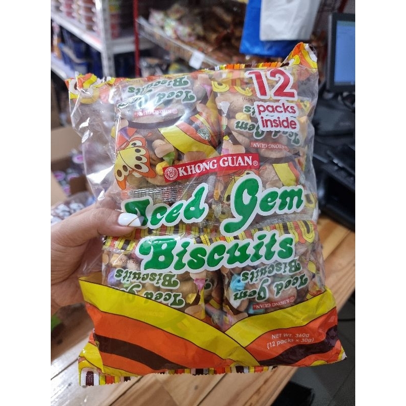 Iced Gem And Choco Iced Gem By Khong Guan 360g 12packs Shopee Philippines