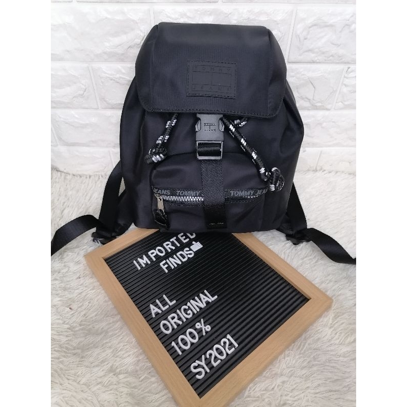 Tommy Hilfiger Nylon Backpack Small Size Shopee Philippines