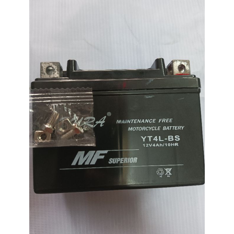 Motorcycle Battery 4L Yamaha Mio, Smash, Raider J, Keeway Shopee