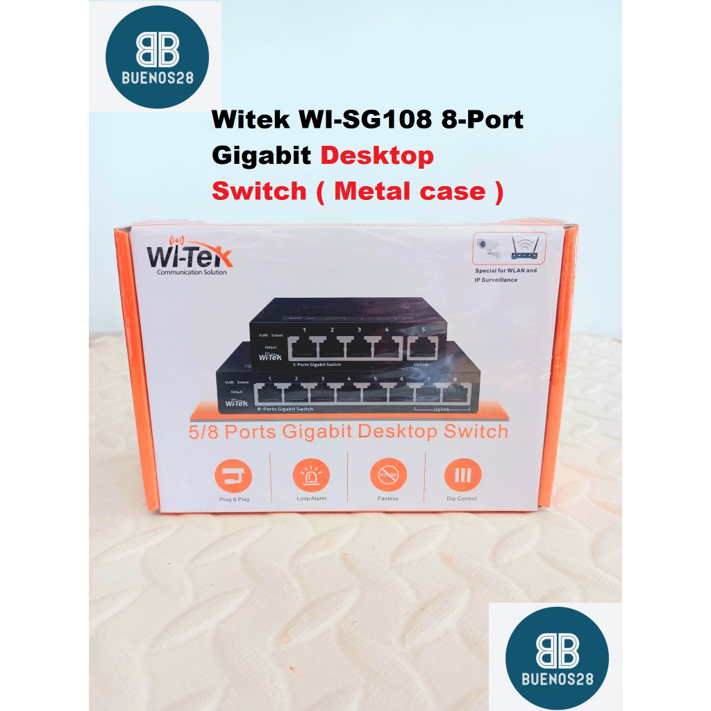 Witek WISG108 8Port Gigabit Desktop Switch ( Metal case ) Shopee