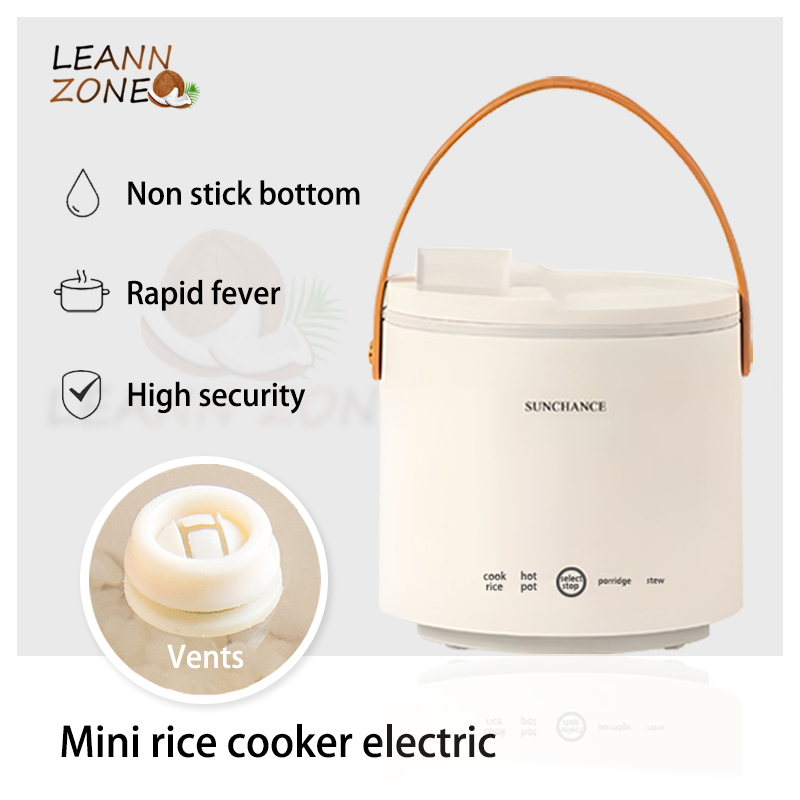Leann Mini Rice Cooker 1.6L Smart Small Rice Cooker Non Stick Rice
