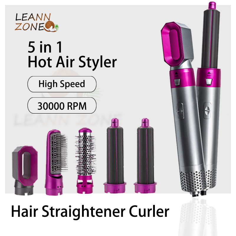 Leann 5 In1Hair Blower And Straightener Hair Curler Hair Straightener