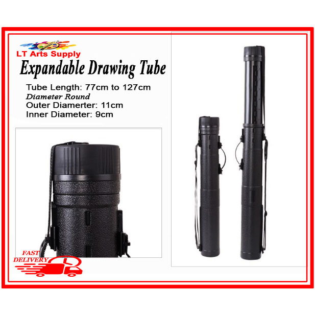 Heavy Duty Expandable Plastic drawing tube telescopic blueprint storage
