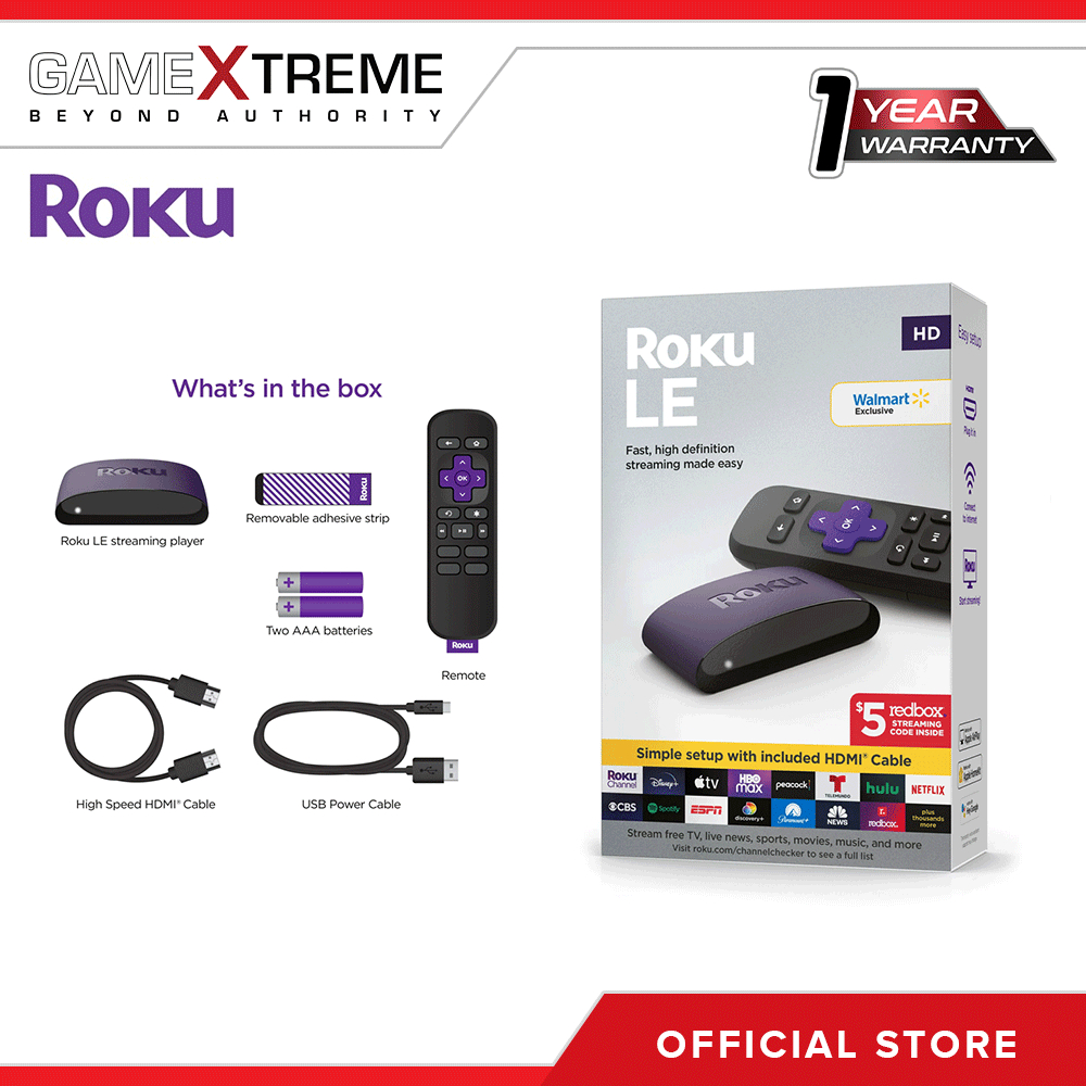 Roku LE Streaming Media Player 3930S4 with High Speed HDMI Cable