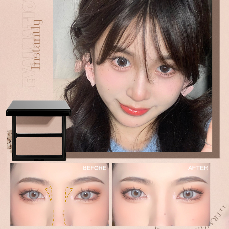 Two-tone Contour Palette Tricolor Shadow Brightening Highlight Hairline ...