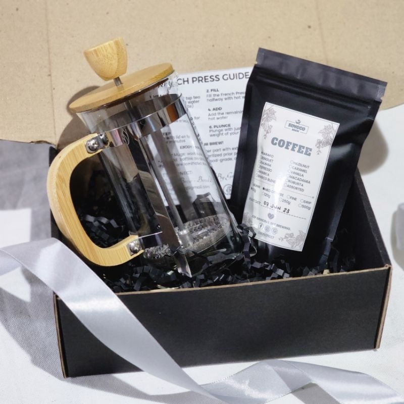 Bamboo Coffee Press Gift Set Shopee Philippines