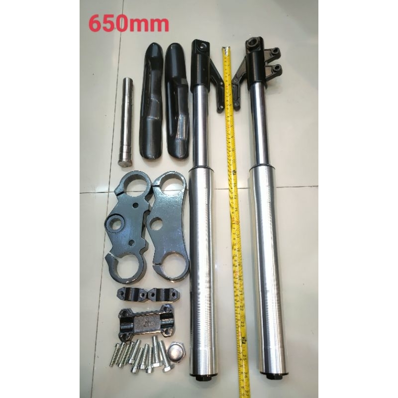 Inverted Fork 650mm with steering parts ( Silver) | Shopee Philippines