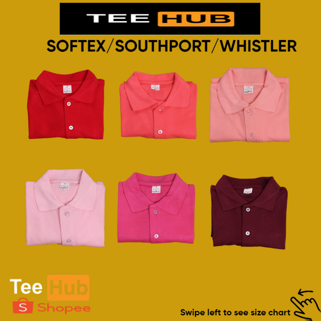 Polo Shirt Softex Southport Whistler Peach Pink Red Maroon Muroise