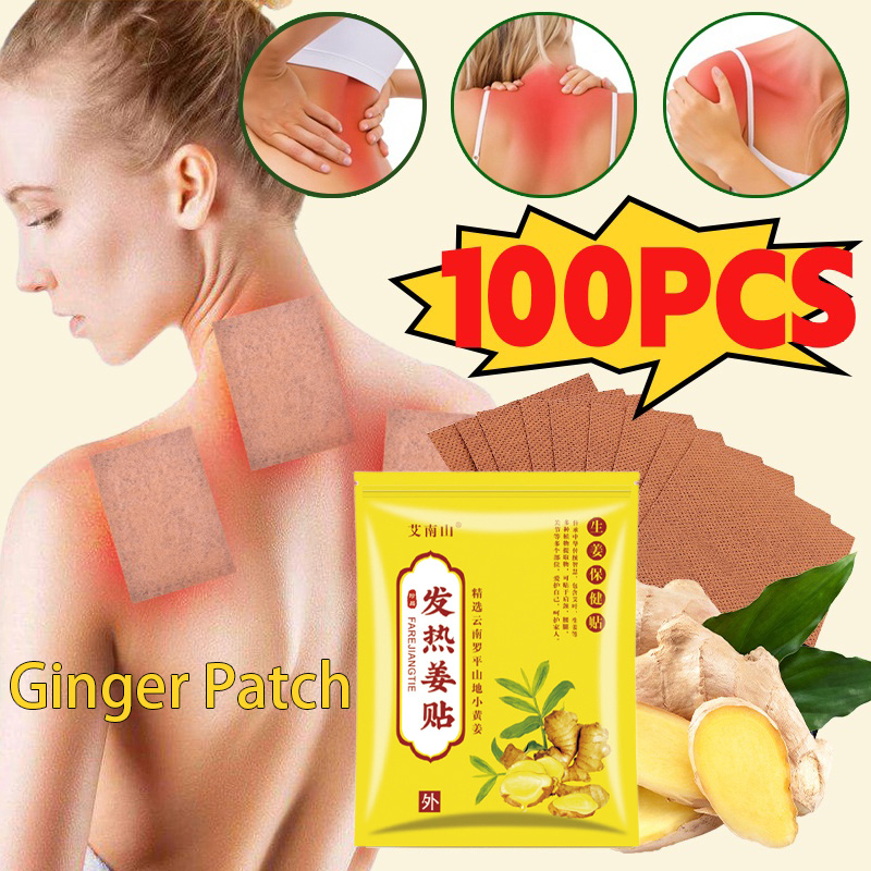 100Pcs Herbal Ginger Patch Promote Blood Circulation Relieve Pain and ...