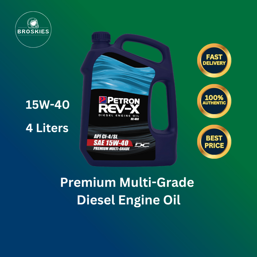 Petron RevX RX400 Premium MultiGrade Diesel Engine Oil SAE 15W40 (4